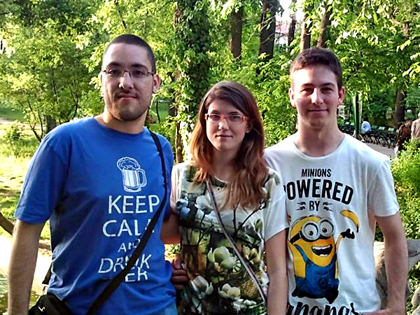 (from left to right) Vanja Tumbas, Aleksandra Uzelac and Marko Andrejić at the Mozilla Balkans Community Meetup in May 2015 at Romania.