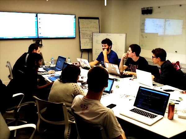 A QA session at the Mozilla joint L10n-QA Hackathon in October 2015 at Paris.